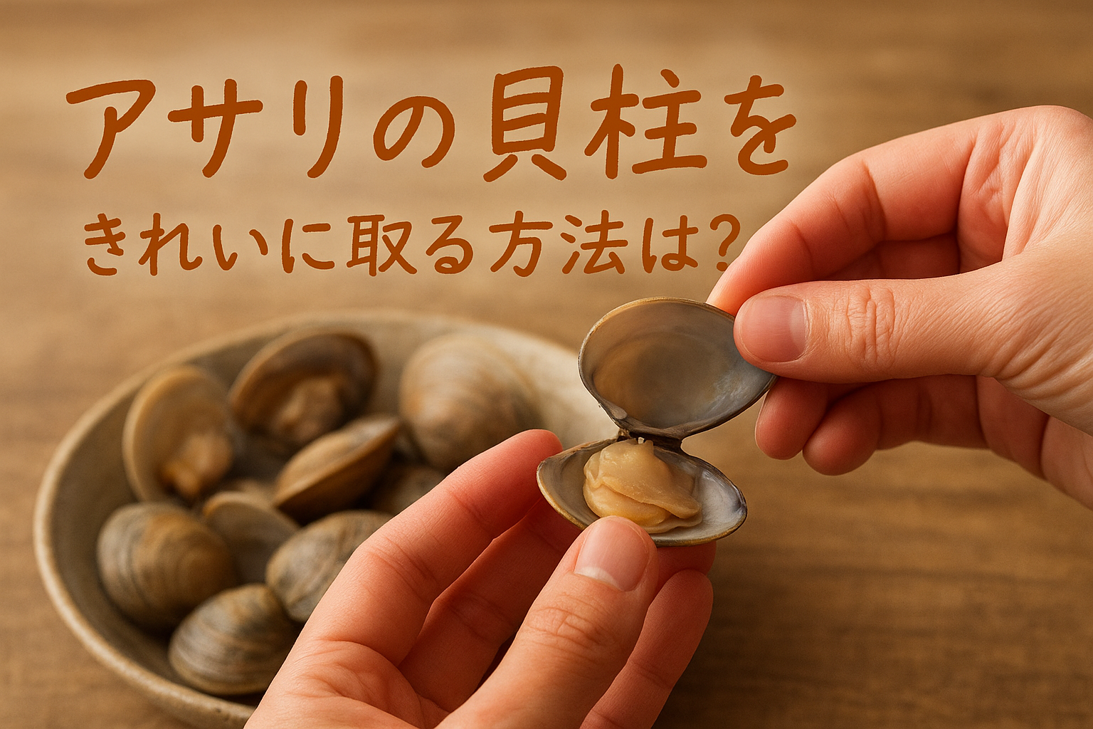 アサリの貝柱をきれいに取る方法は？