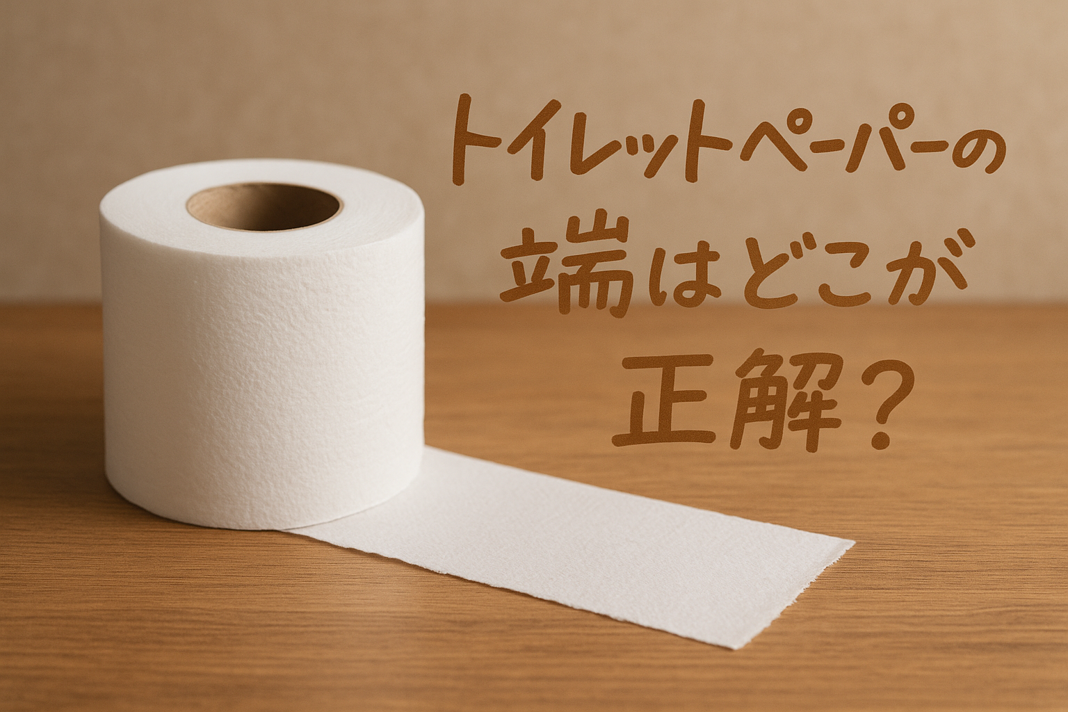 トイレットペーパーの端はどこが正解？