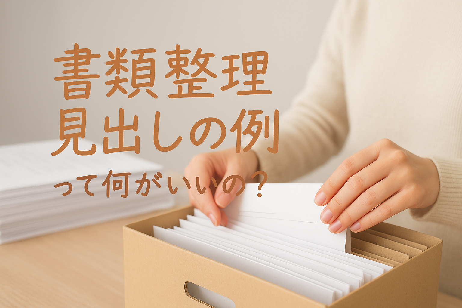 書類整理見出しの例って何がいいの？