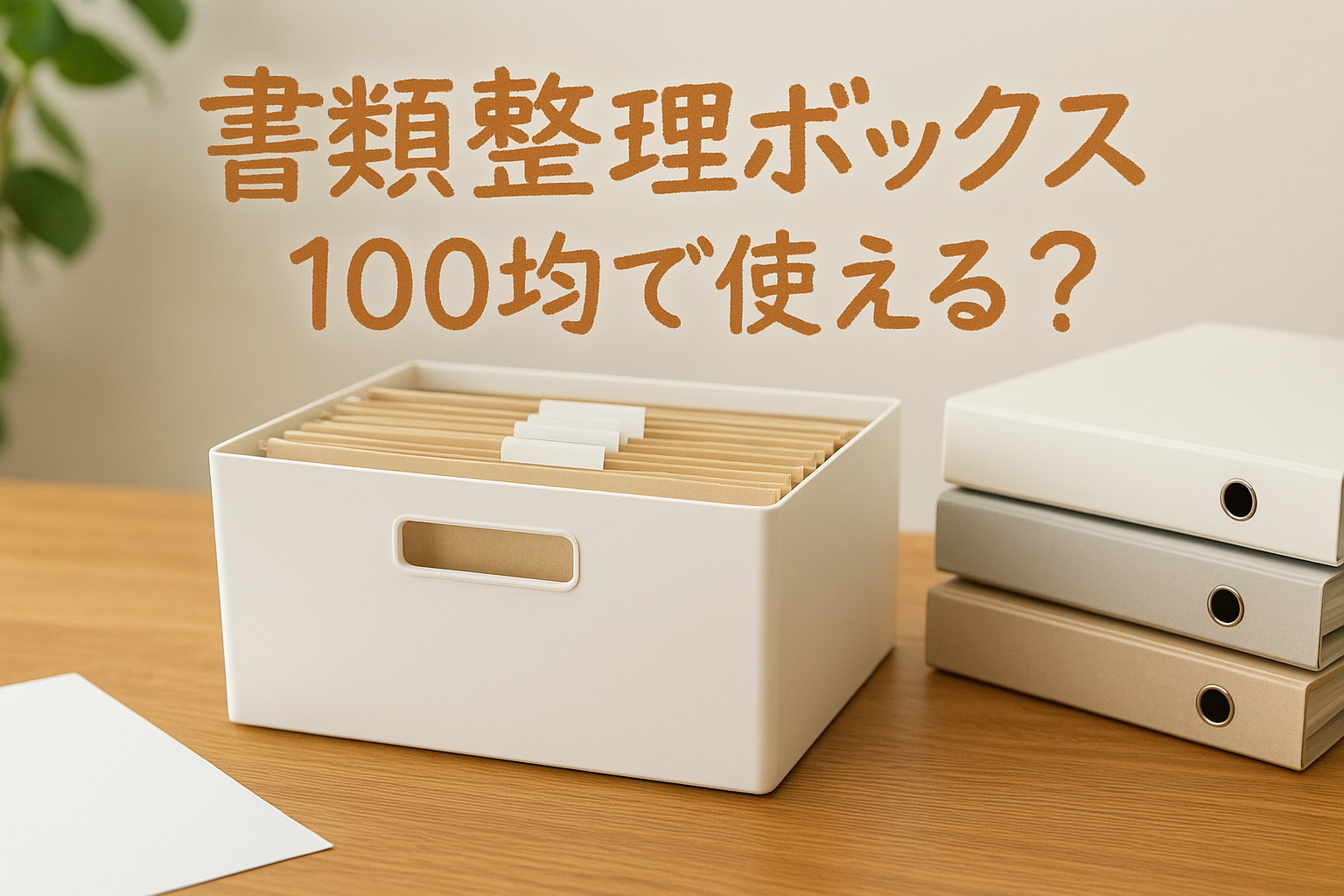書類整理ボックス100均で使える？