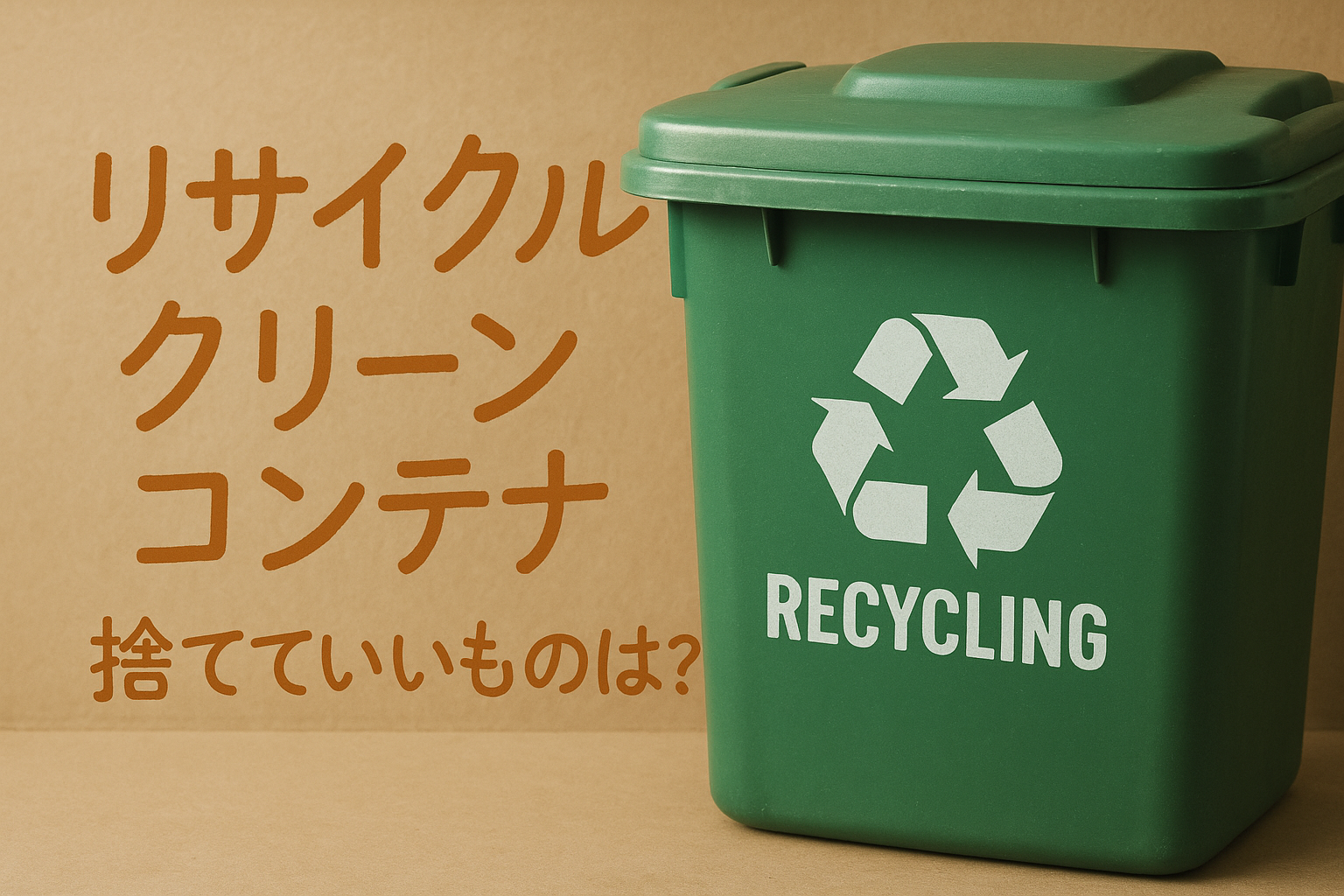 リサイクルクリーン コンテナ、捨てていいものは？