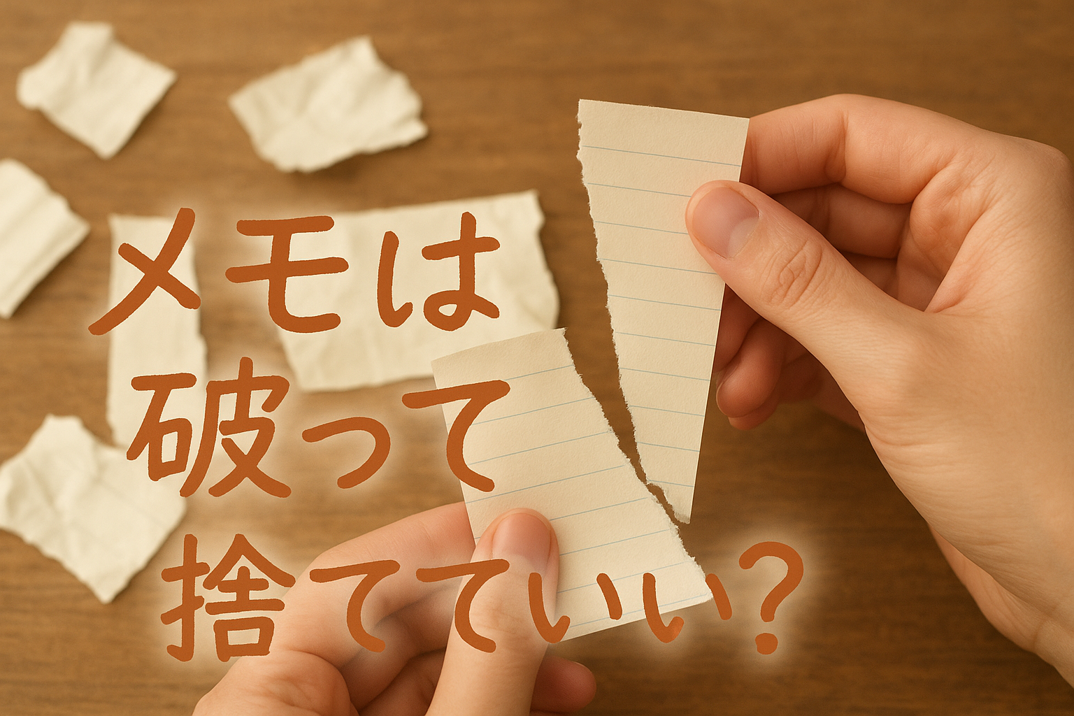 メモは破って捨てていい？