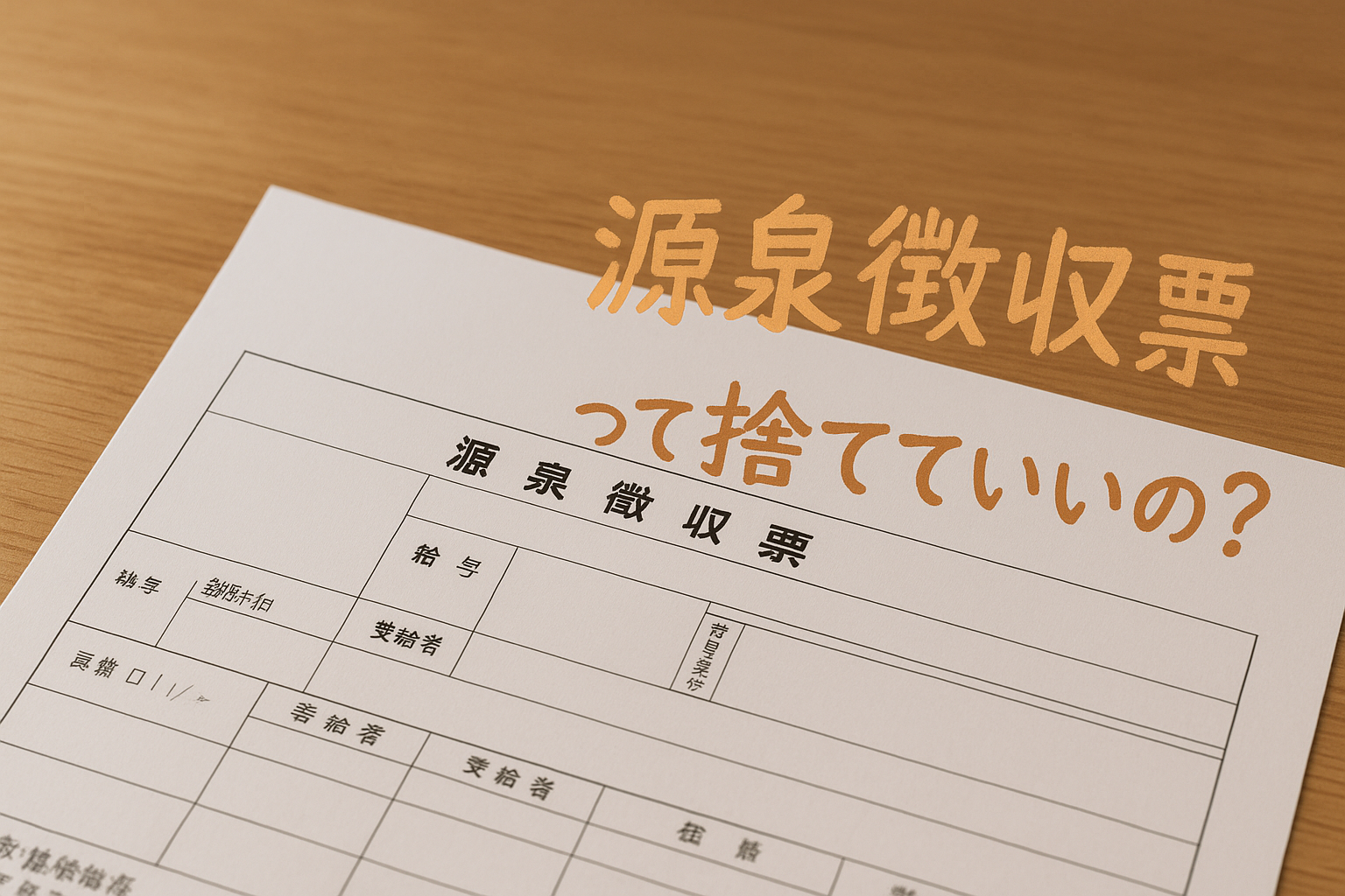 源泉徴収票って捨てていいの？