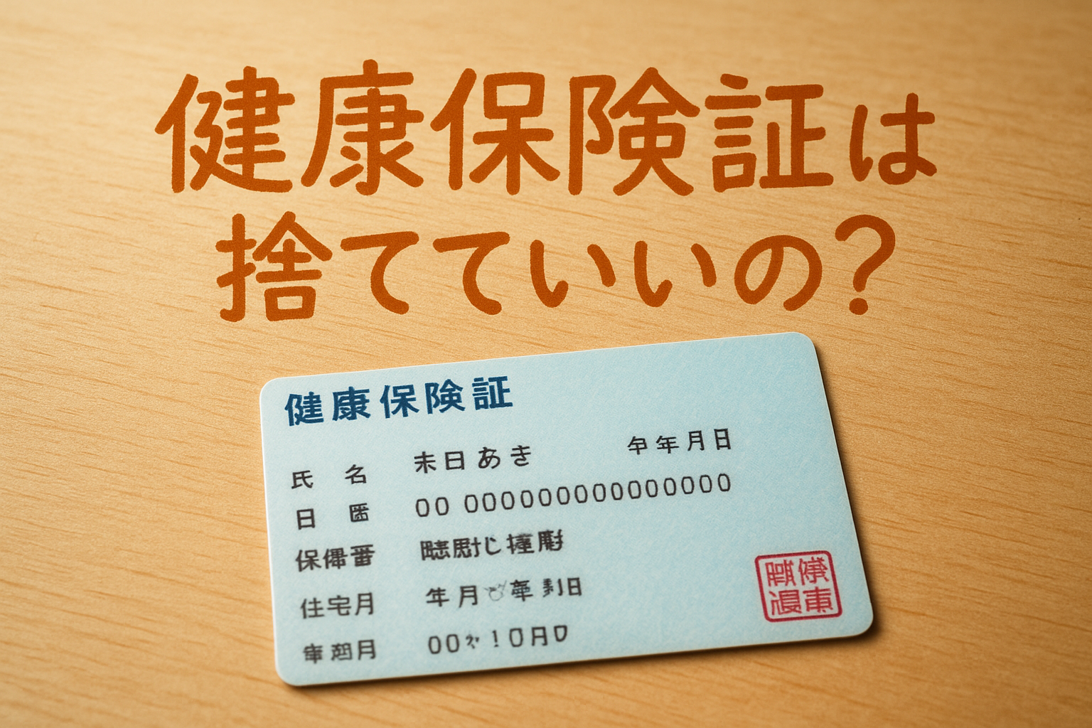 健康保険証は捨てていいの?