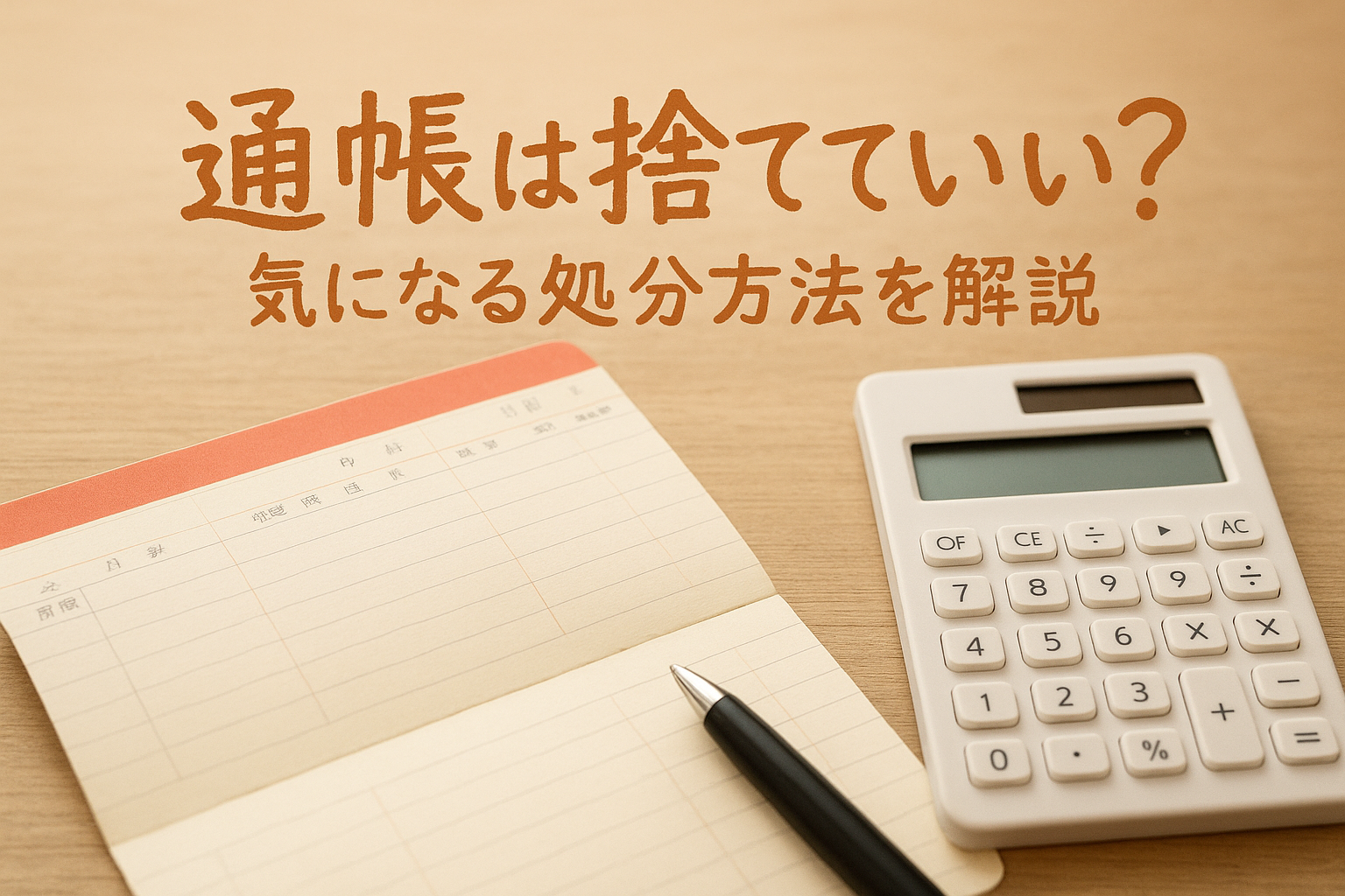 通帳は捨てていい？気になる処分方法を解説