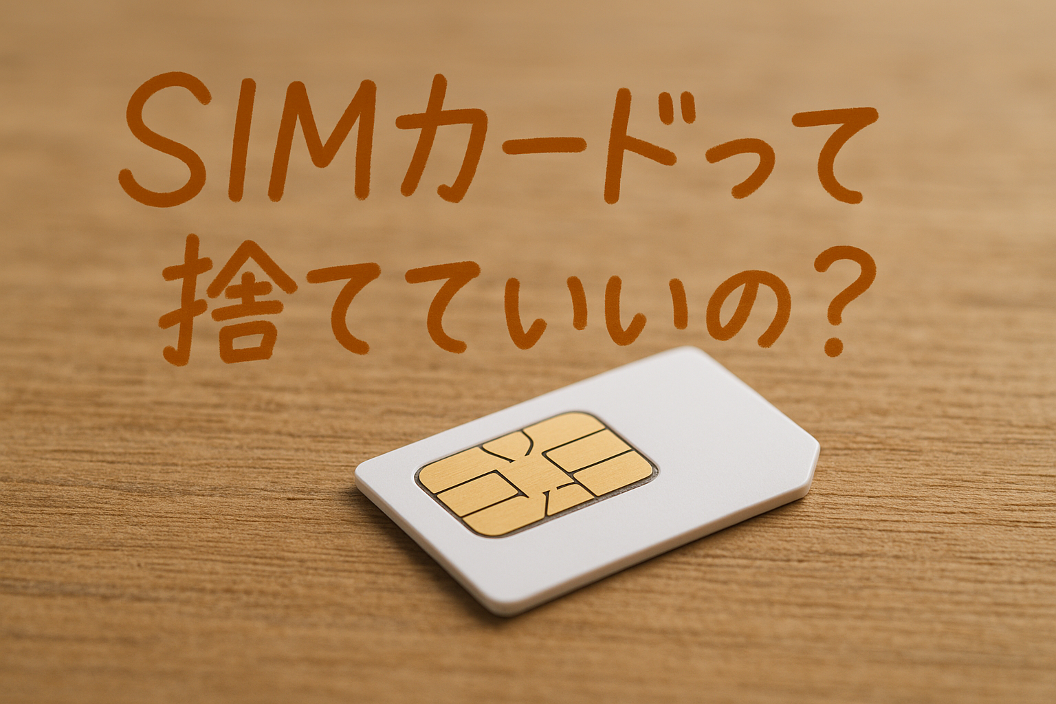 SIMカードって捨てていいの?