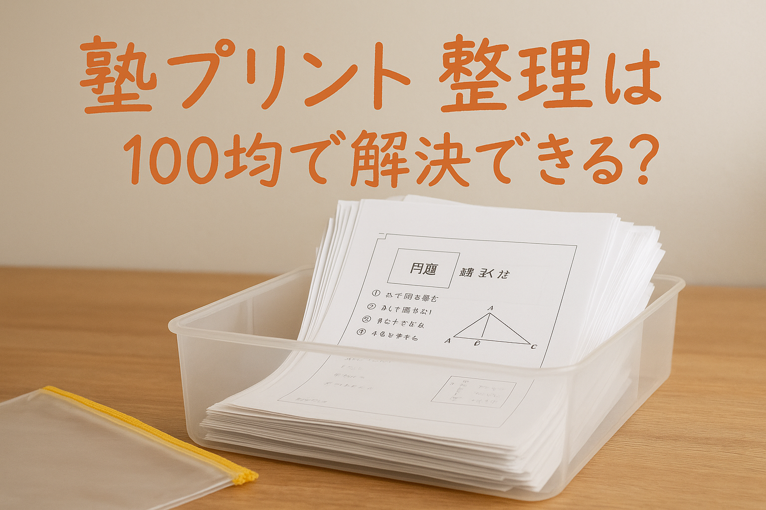 塾プリント整理は100均で解決できる？