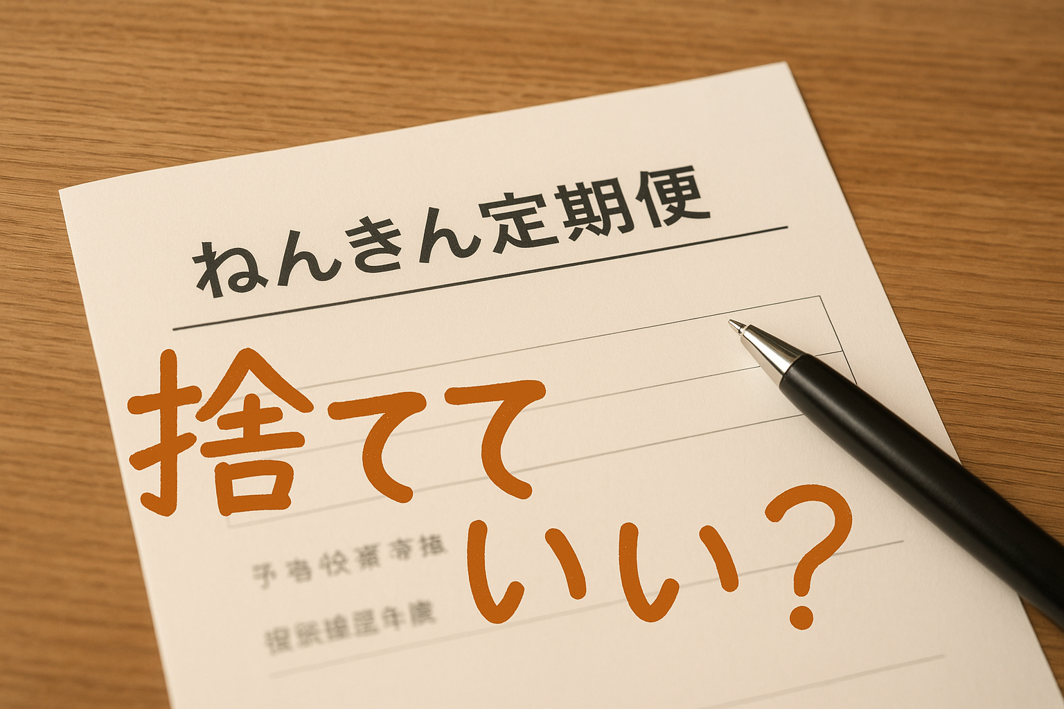 ねんきん定期便は捨てていい？