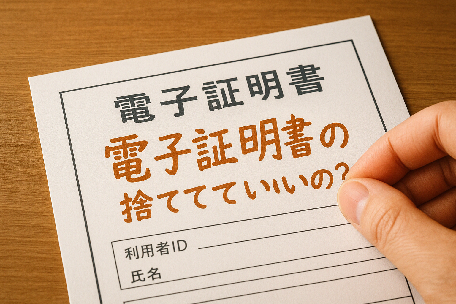 電子証明書の写しって捨てていいの？