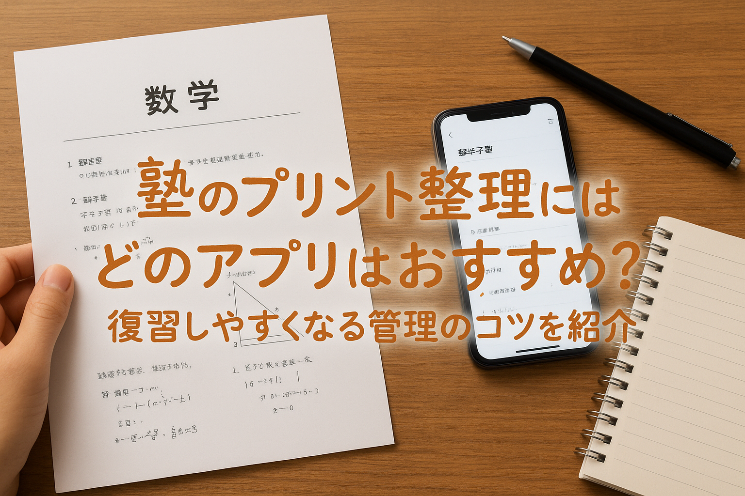 塾のプリント整理にはどのアプリはおすすめ？復習しやすくなる管理のコツを紹介