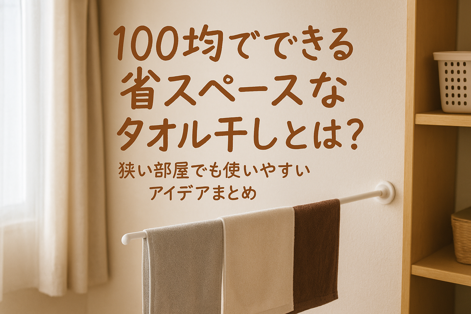 100均でできる省スペースなタオル干しとは？狭い部屋でも使いやすいアイデアまとめ