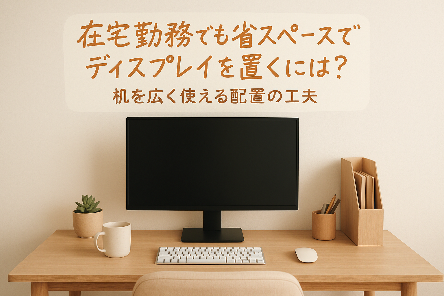 在宅勤務でも省スペースでディスプレイを置くには？机を広く使える配置の工夫