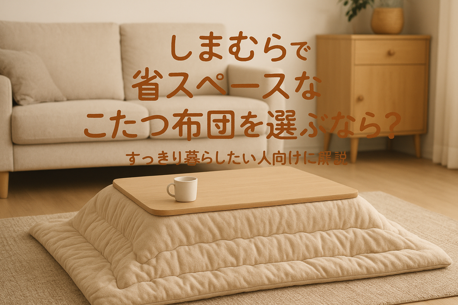 しまむらで省スペースなこたつ布団を選ぶなら？すっきり暮らしたい人向けに解説