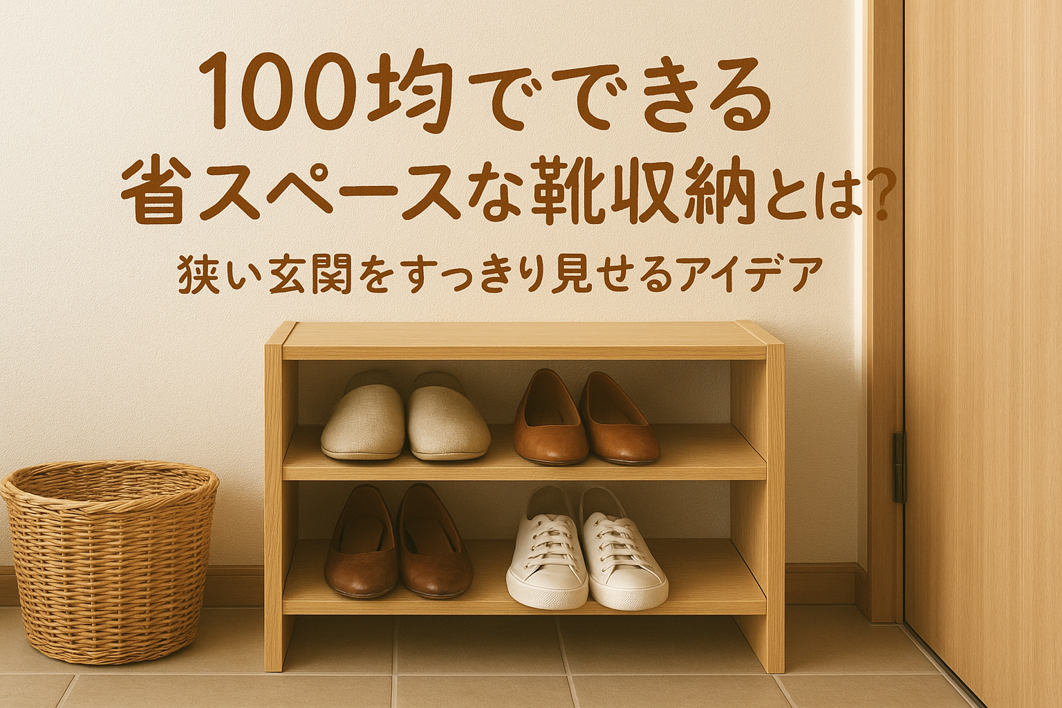 100均でできる省スペースな靴収納とは？狭い玄関をすっきり見せるアイデア集