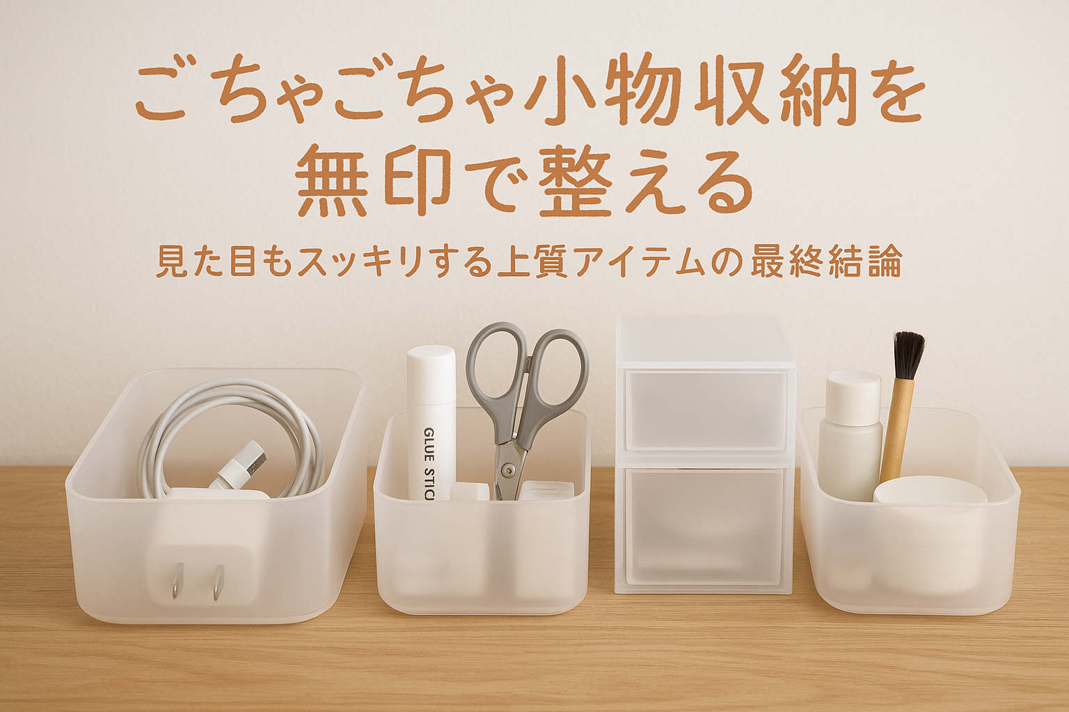 ごちゃごちゃ小物収納を無印で整える｜見た目もスッキリする上質アイテムの最終結論