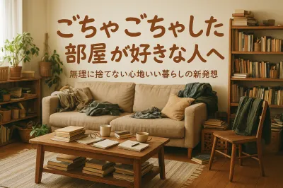 ごちゃごちゃした部屋が好きな人へ｜無理に捨てない心地いい暮らしの新発想