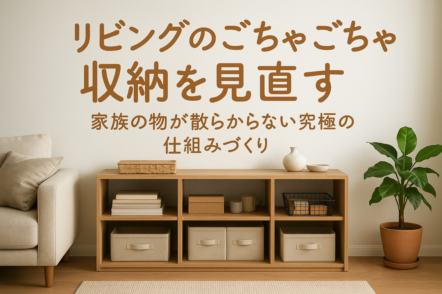 リビングのごちゃごちゃ収納を見直す｜家族の物が散らからない究極の仕組みづくり