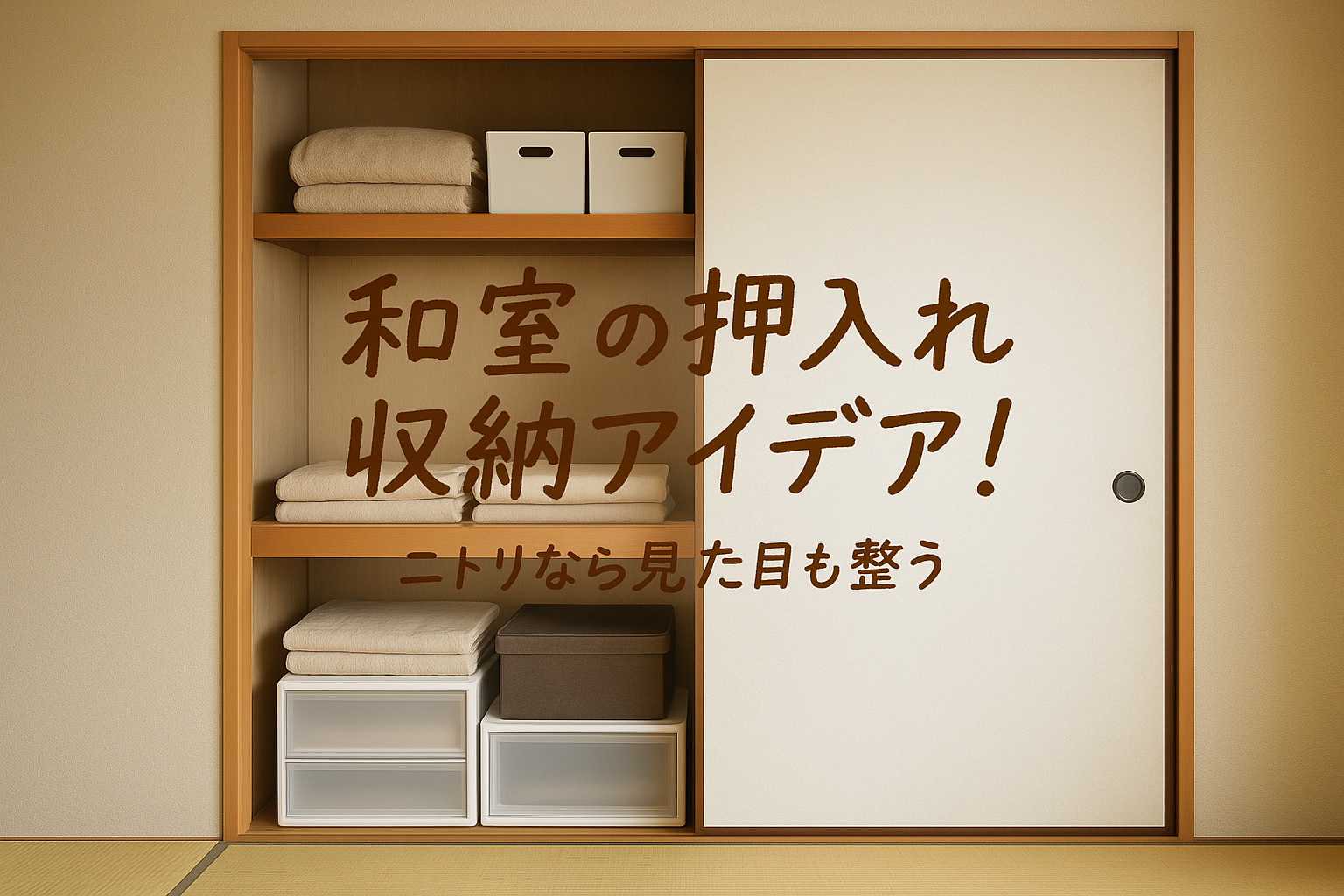 和室の押入れ収納アイデア！ニトリなら見た目も整う