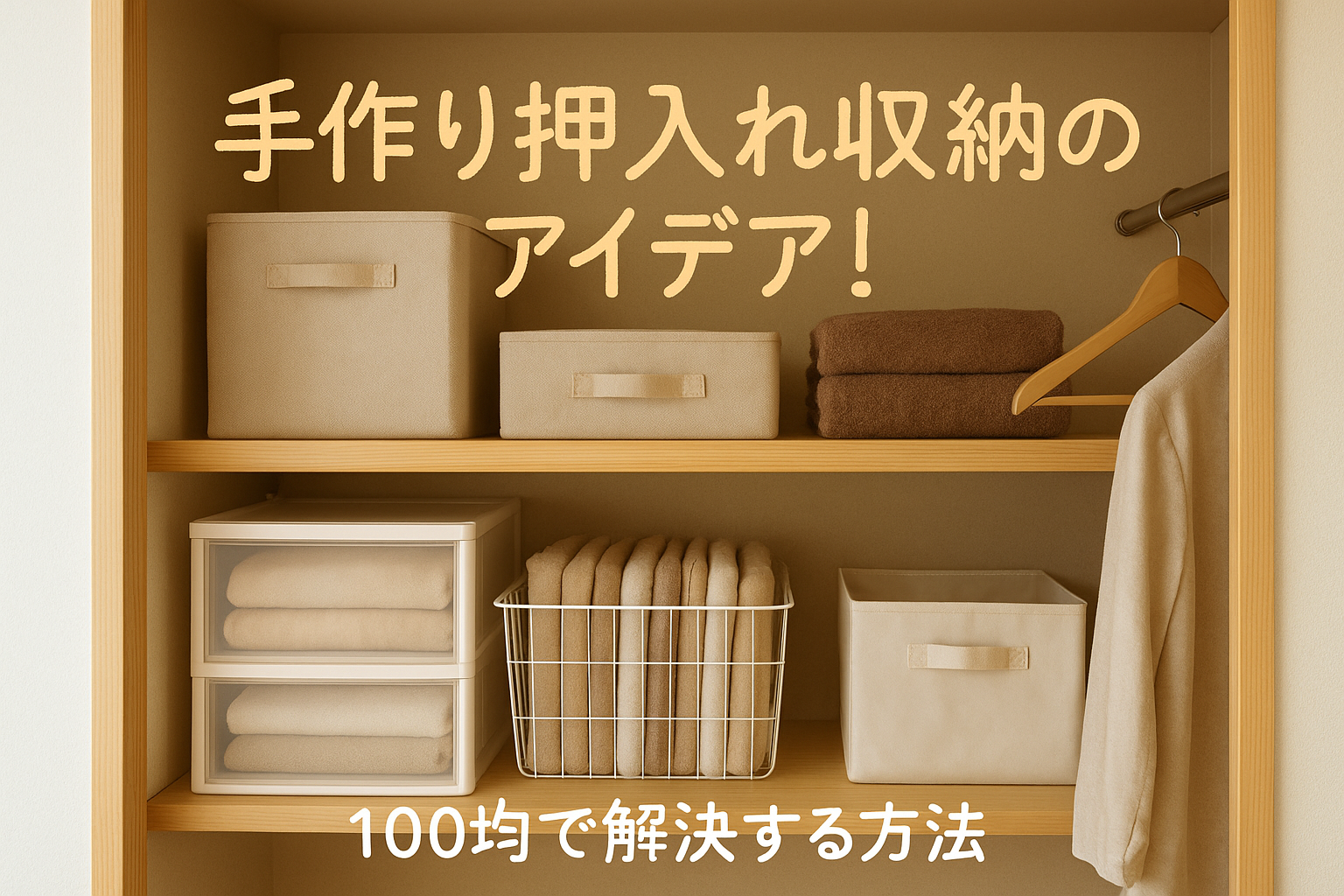 手作り押入れ収納のアイデア!100均で解決する方法