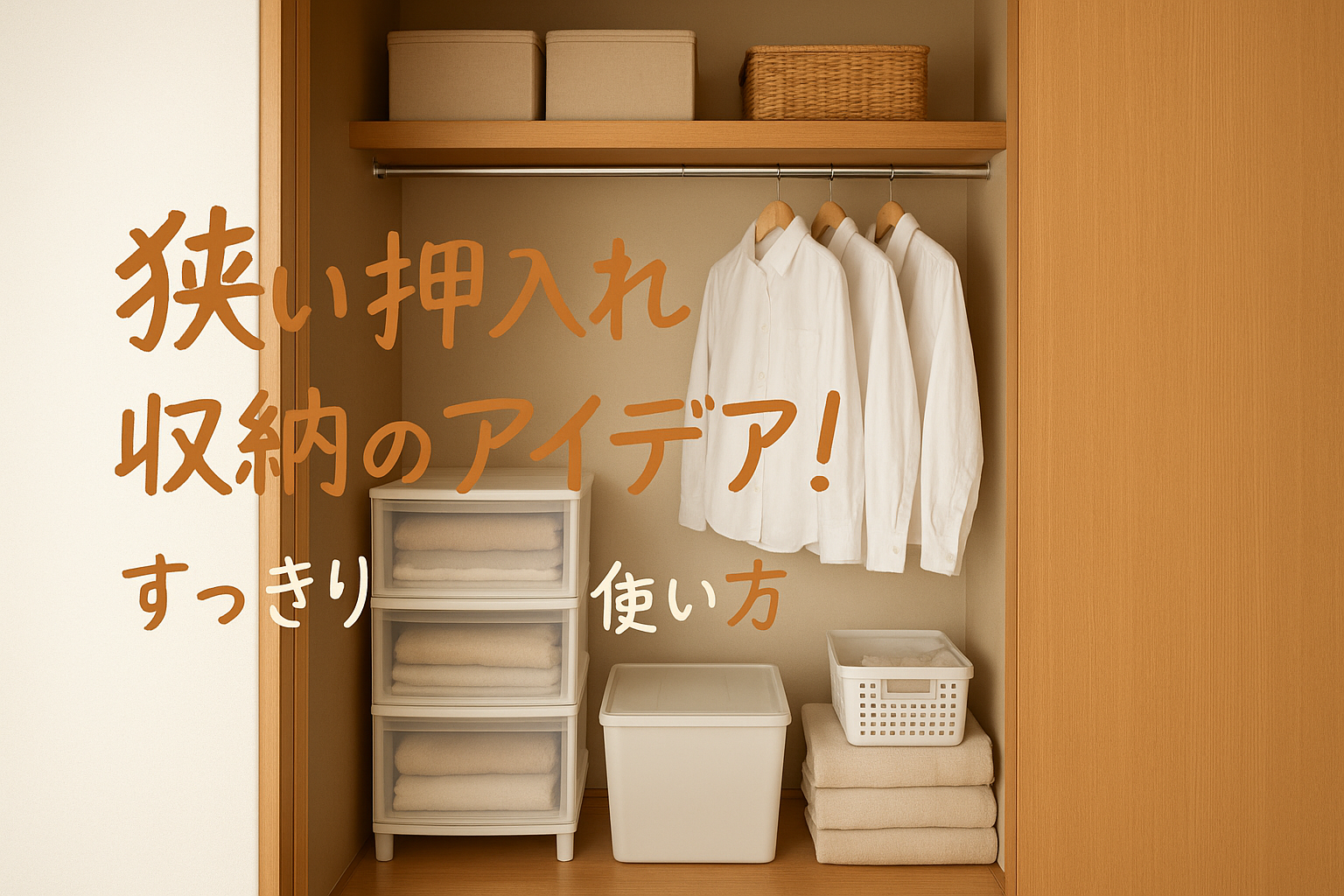 狭い押入れ収納のアイデア！すっきり片付く使い方