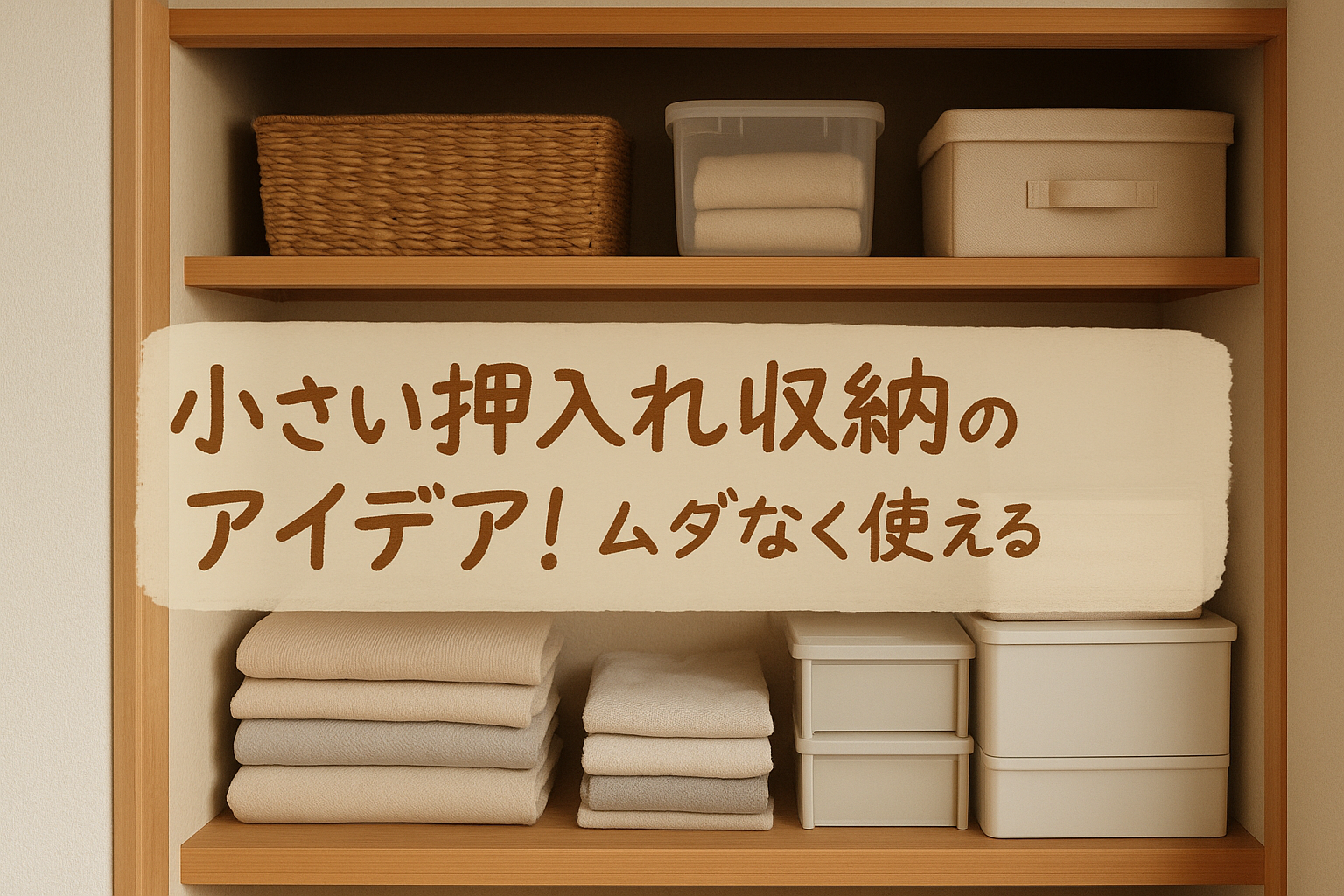 小さい押入れ収納のアイデア!ムダなく使える整理術