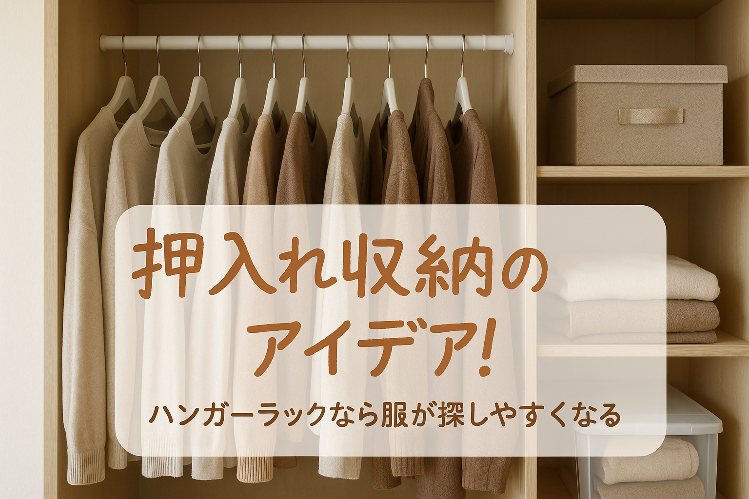 押入れ収納のアイデア！ハンガーラックなら服が探しやすくなる