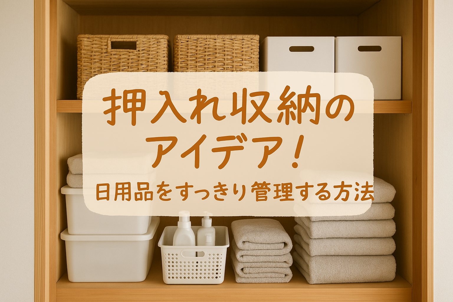 押入れ収納のアイデア！日用品をすっきり管理する方法