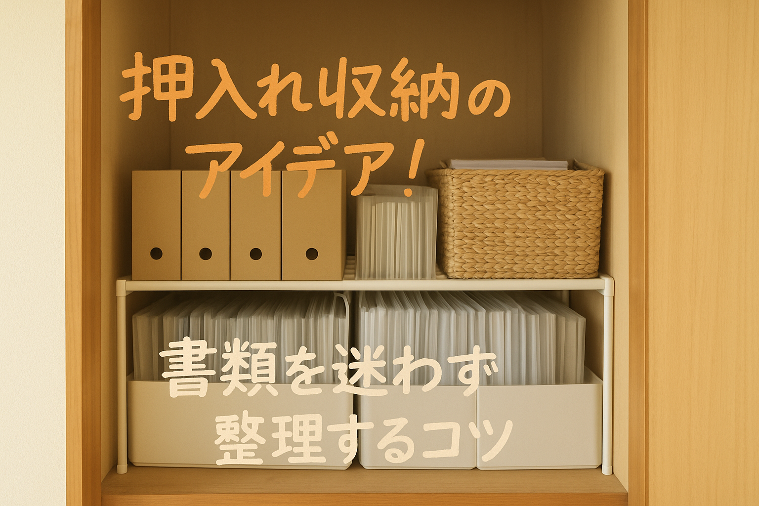 押入れ収納のアイデア！書類を迷わず整理するコツ