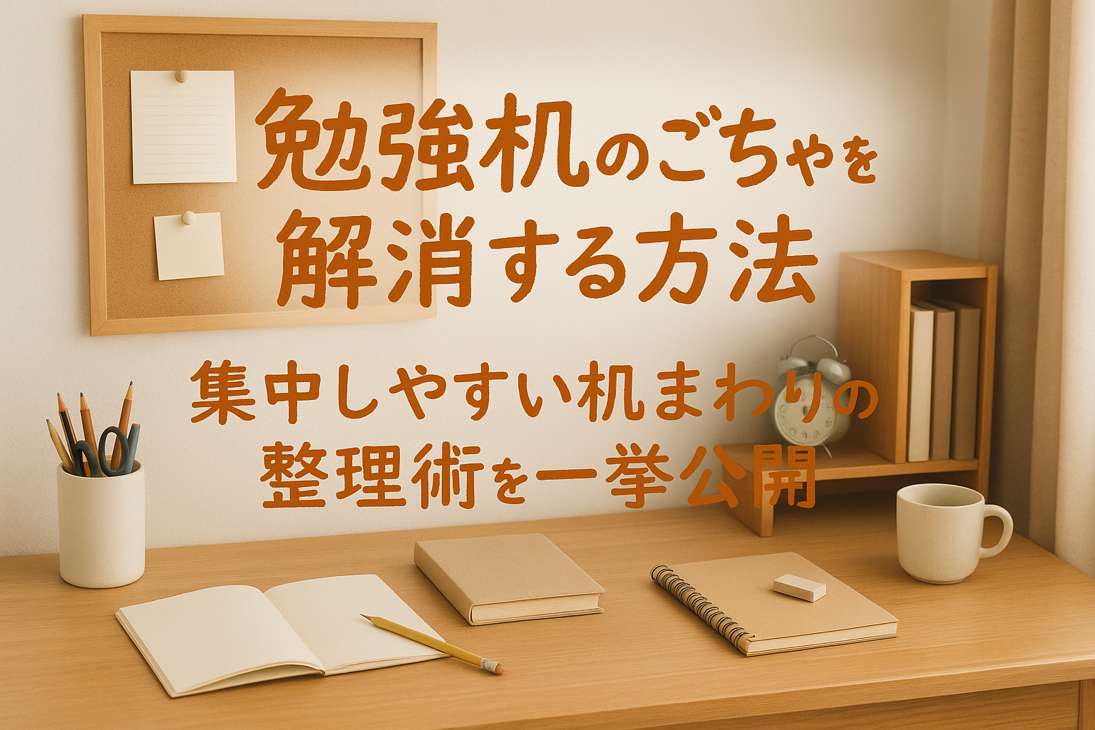 勉強机のごちゃごちゃを解消する方法｜集中しやすい机まわりの整理術を一挙公開