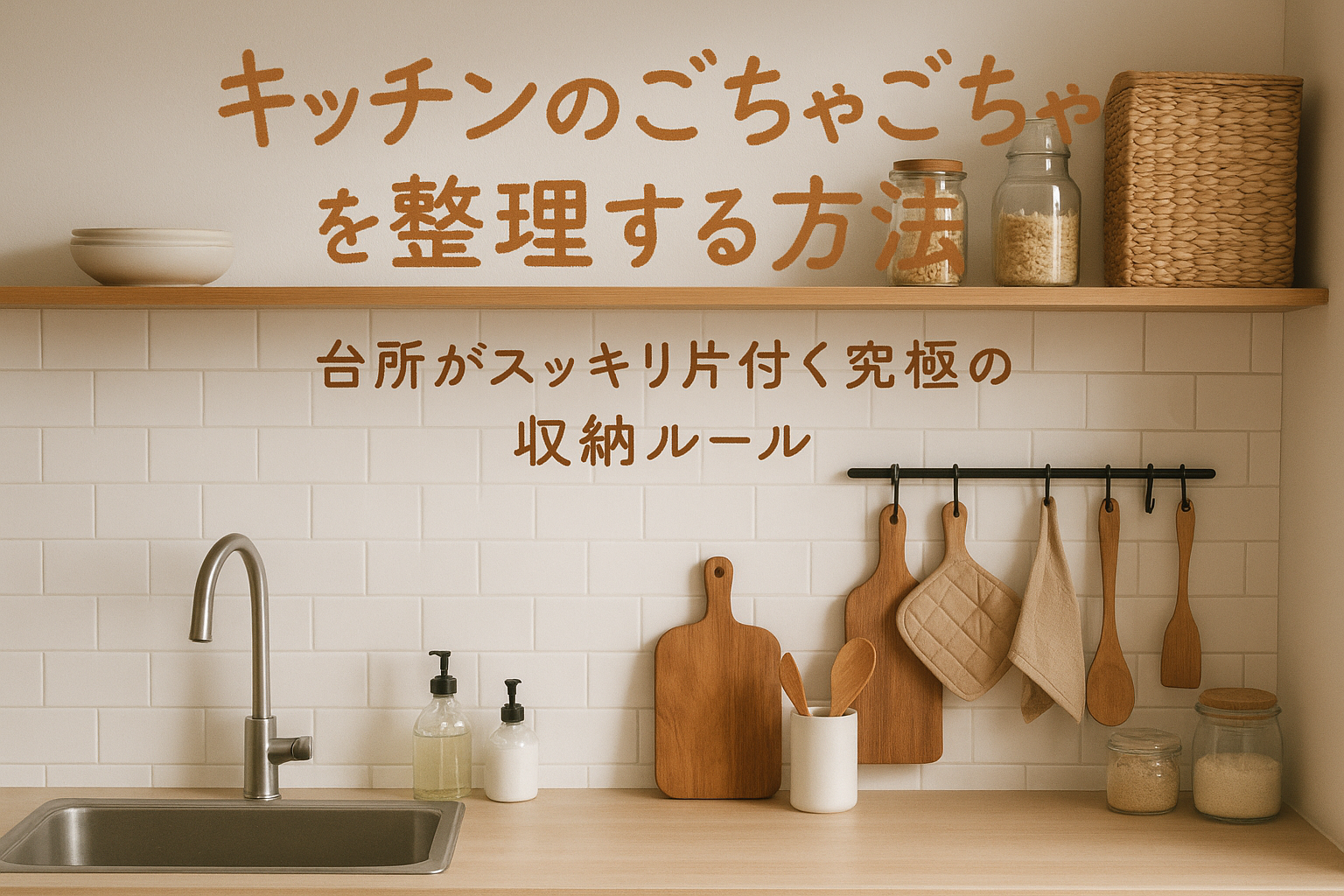 キッチンのごちゃごちゃを整理する方法|台所がスッキリ片付く究極の収納ルール