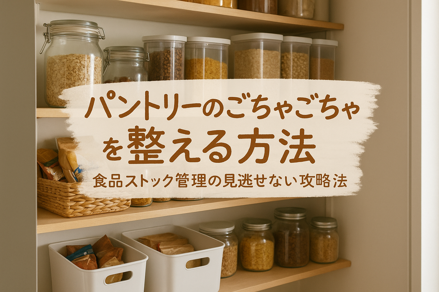 パントリーのごちゃごちゃを整える方法｜食品ストック管理の見逃せない攻略法