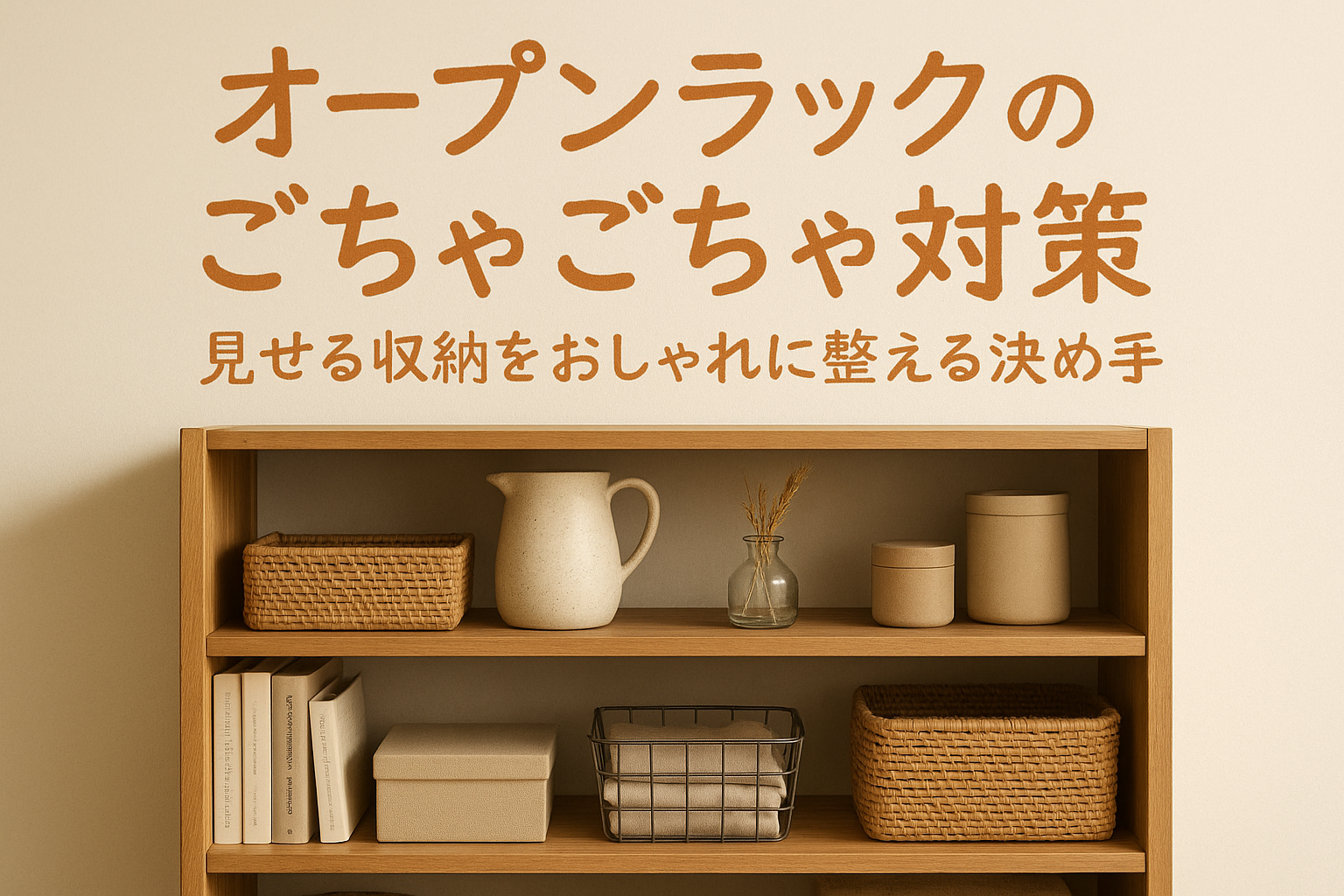 オープンラックのごちゃごちゃ対策｜見せる収納をおしゃれに整える決め手とは