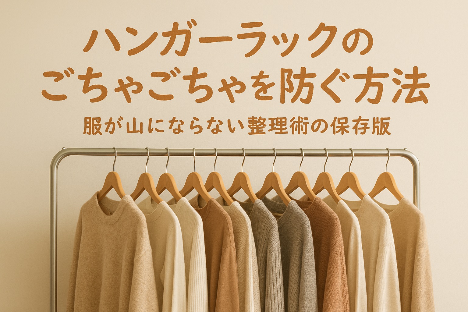 ハンガーラックのごちゃごちゃを防ぐ方法｜服が山にならない整理術の保存版