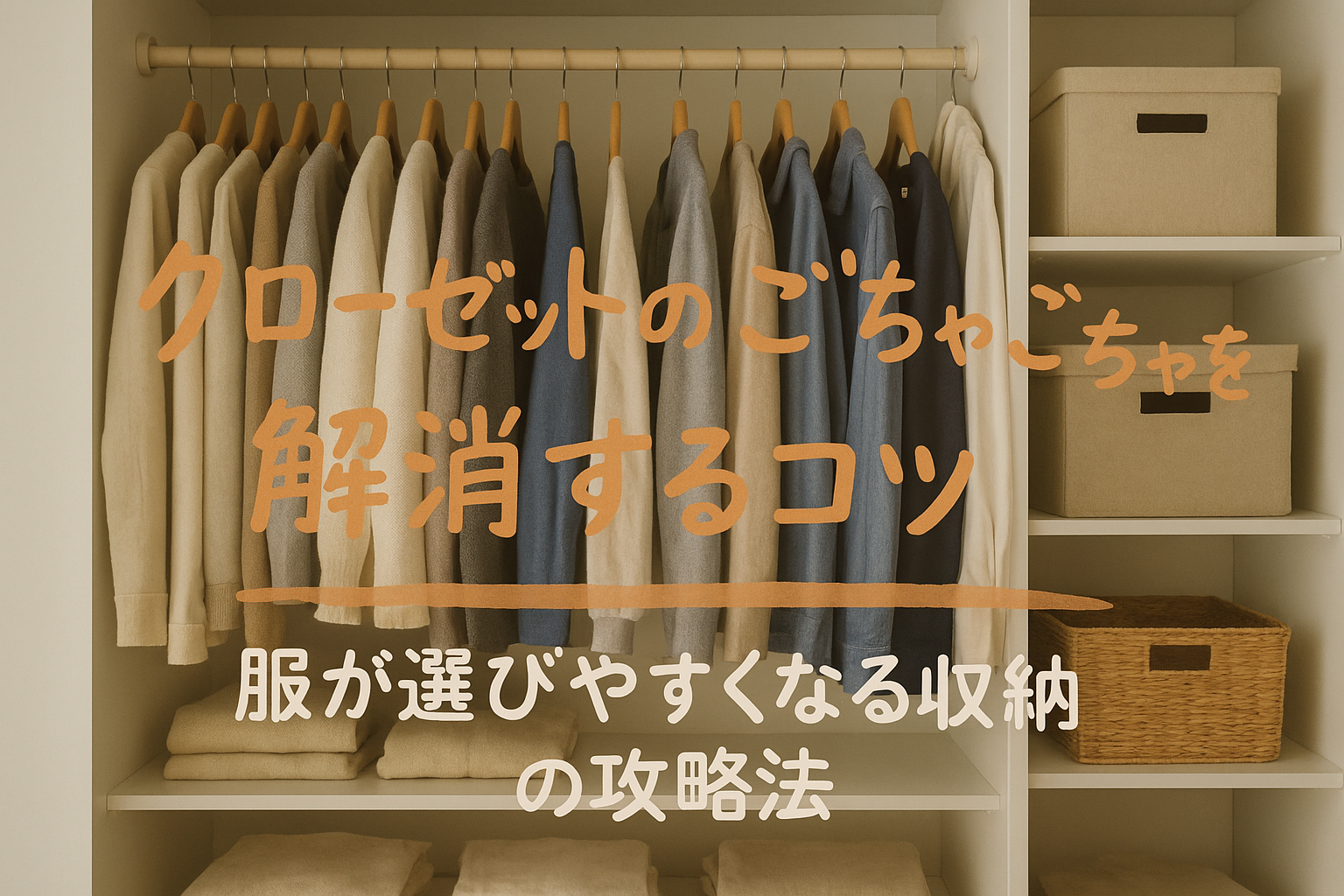 クローゼットのごちゃごちゃを解消するコツ｜服が選びやすくなる収納の攻略法