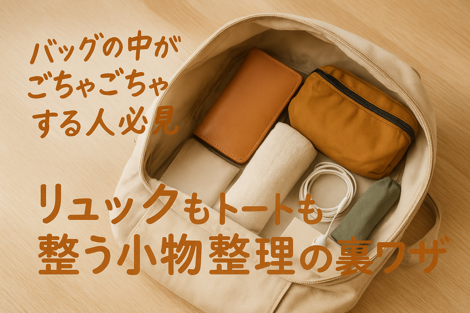 バッグの中がごちゃごちゃする人必見｜リュックもトートも整う小物整理の裏ワザ