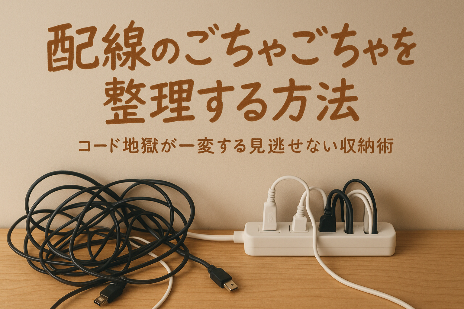 配線のごちゃごちゃを整理する方法｜コード地獄が一変する見逃せない収納術