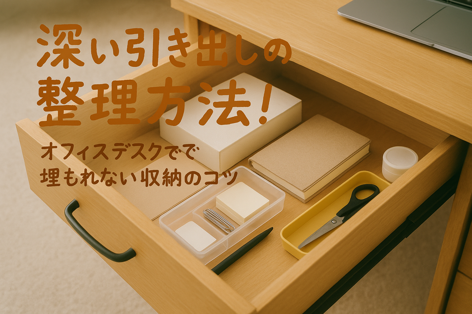 深い引き出しの整理方法！オフィスデスクで埋もれない収納のコツ