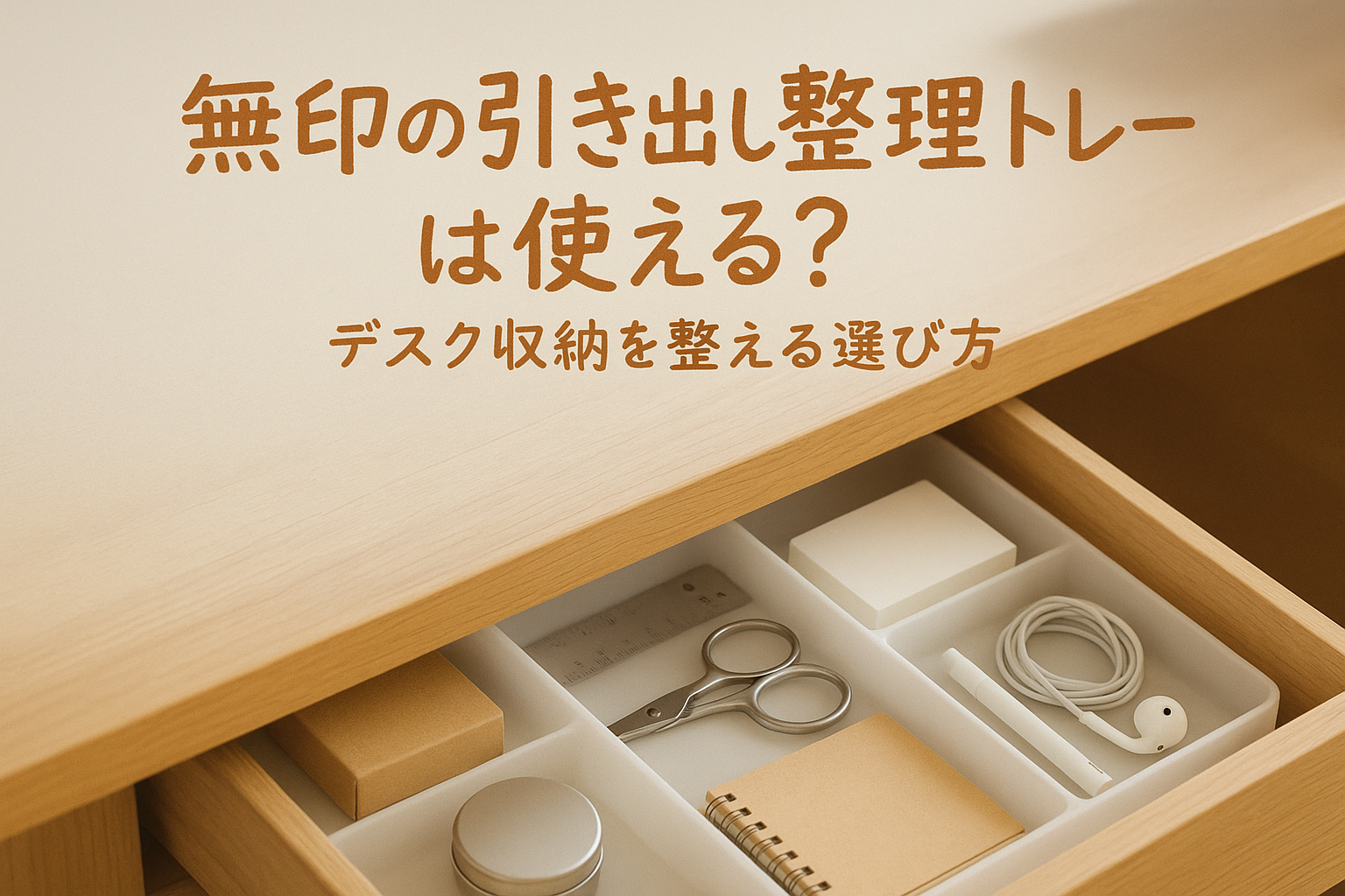 無印の引き出し整理トレーは使える？デスク収納を整える選び方