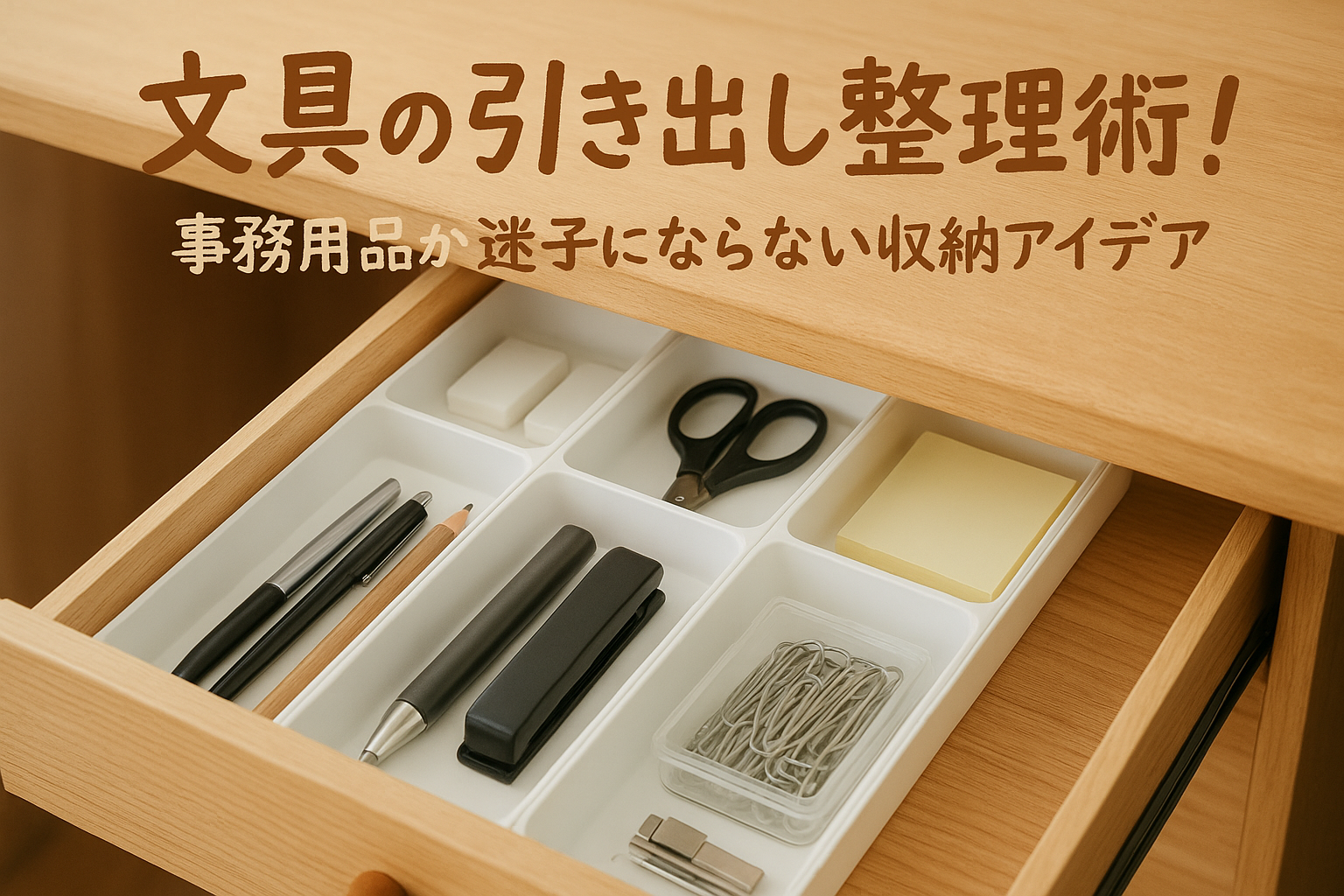 文具の引き出し整理術！事務用品が迷子にならない収納アイデア