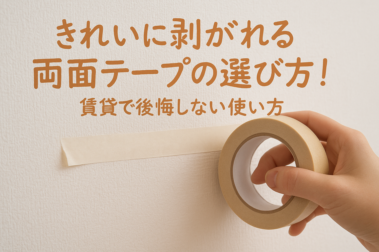 きれいに剥がれる両面テープの選び方!賃貸で後悔しない使い方