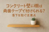 コンクリート壁に棚は両面テープで付けられる？落下を防ぐ注意点