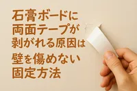 石膏ボードに両面テープが剥がれる原因は？壁を傷めない固定方法