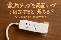 電源タップを両面テープで固定すると落ちる？安全に貼るための注意点