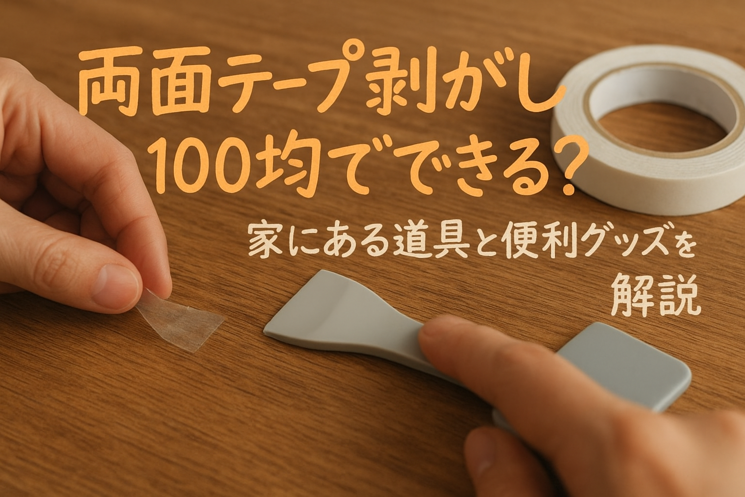 両面テープ剥がしは100均でできる?家にある道具と便利グッズを解説