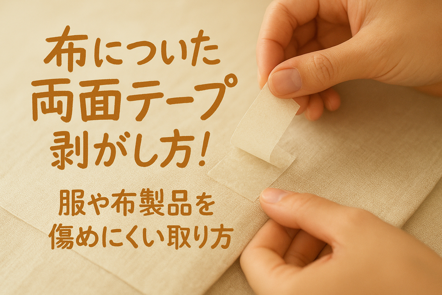 布についた両面テープの剥がし方!服や布製品を傷めにくい取り方