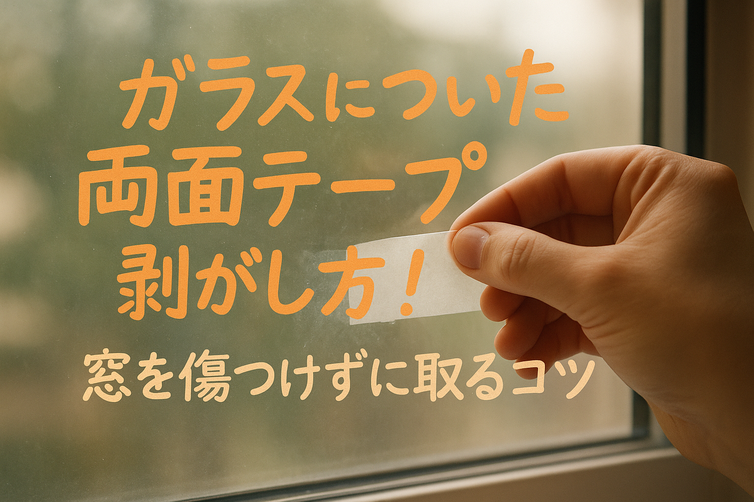 ガラスについた両面テープの剥がし方！窓を傷つけずに取るコツ