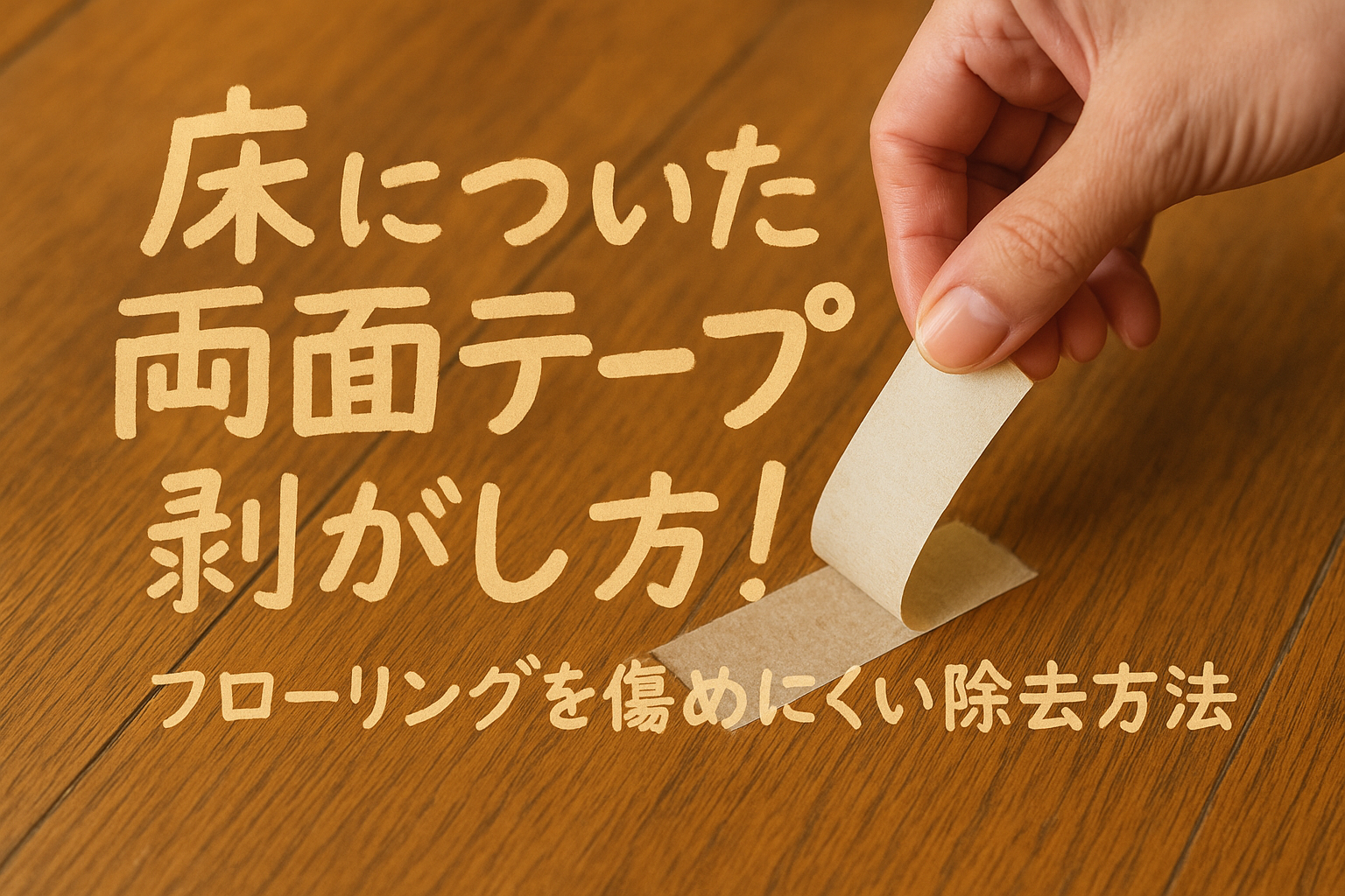 床についた両面テープの剥がし方!フローリングを傷めにくい除去方法