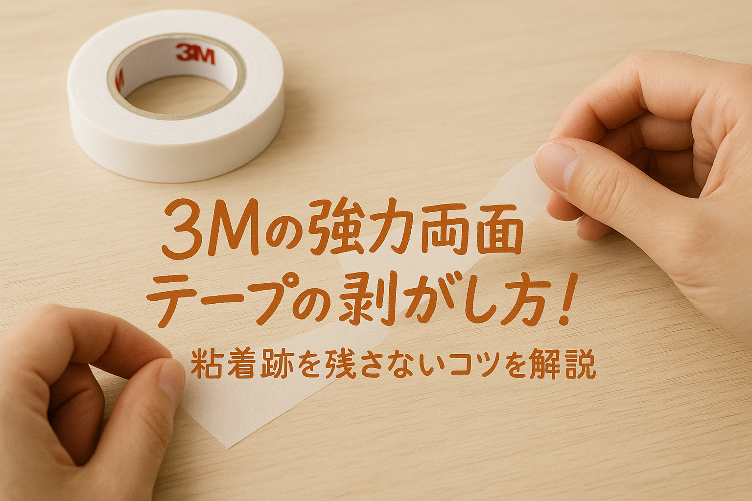 3Mの強力両面テープの剥がし方！粘着跡を残さないコツを解説