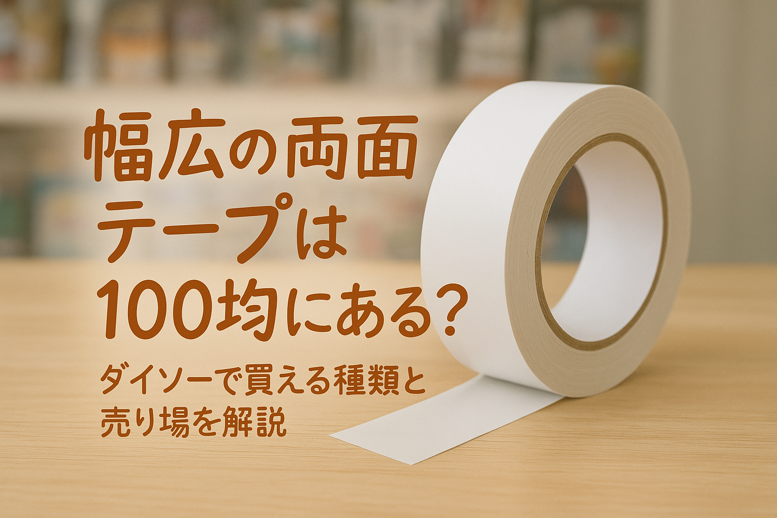 幅広の両面テープは100均にある？ダイソーで買える種類と売り場を解説