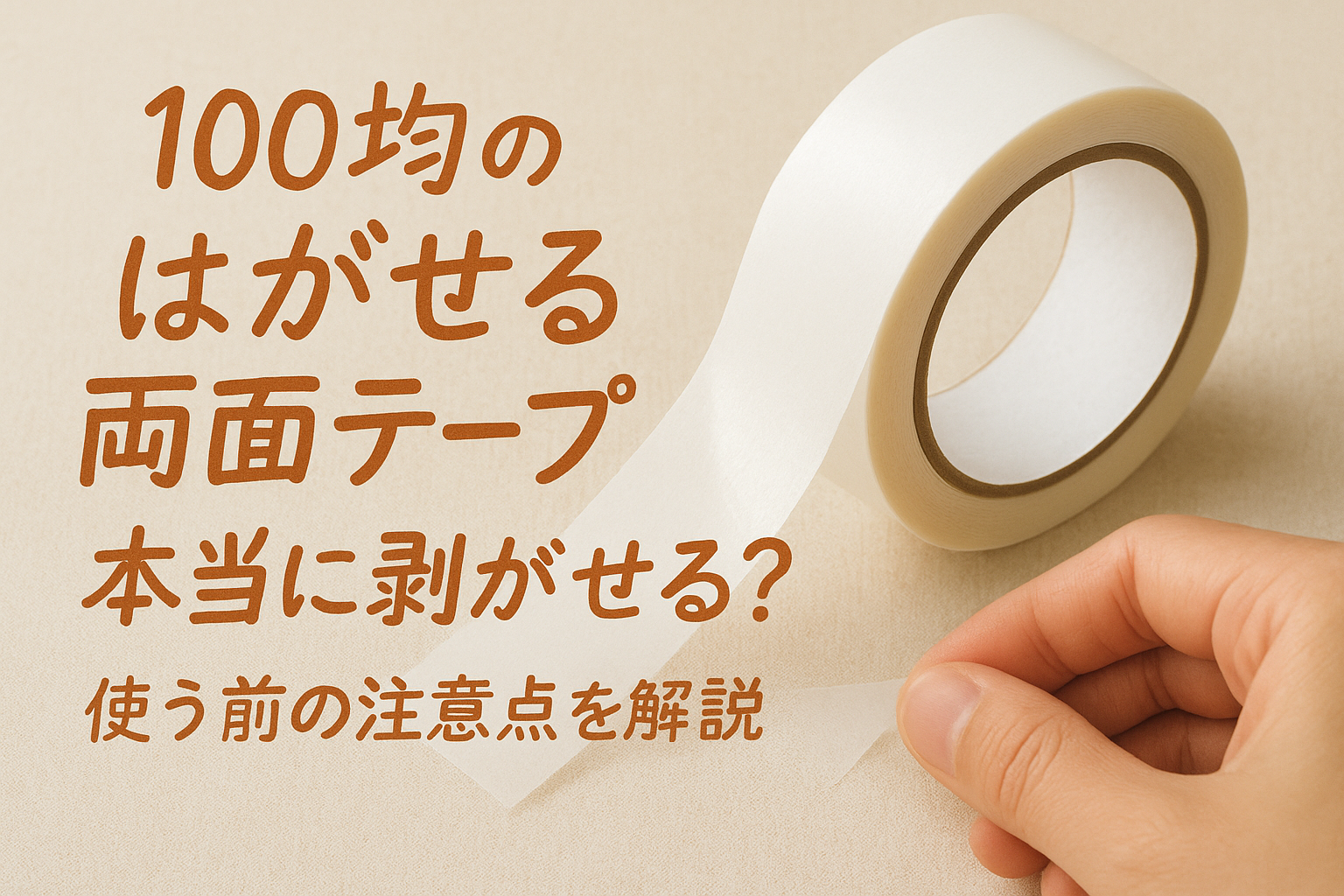 100均のはがせる両面テープは本当に剥がせる？使う前の注意点を解説